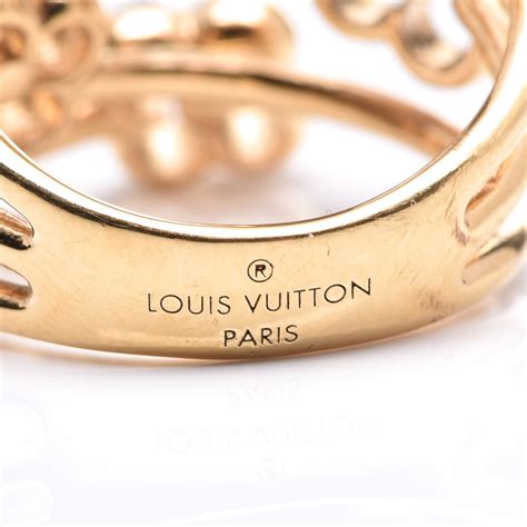 louis vuitton ring gold flower|louis vuitton gold ring men.